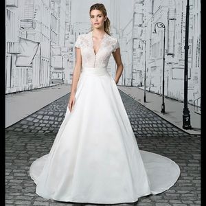 NWT Justin Alexander two piece wedding dress